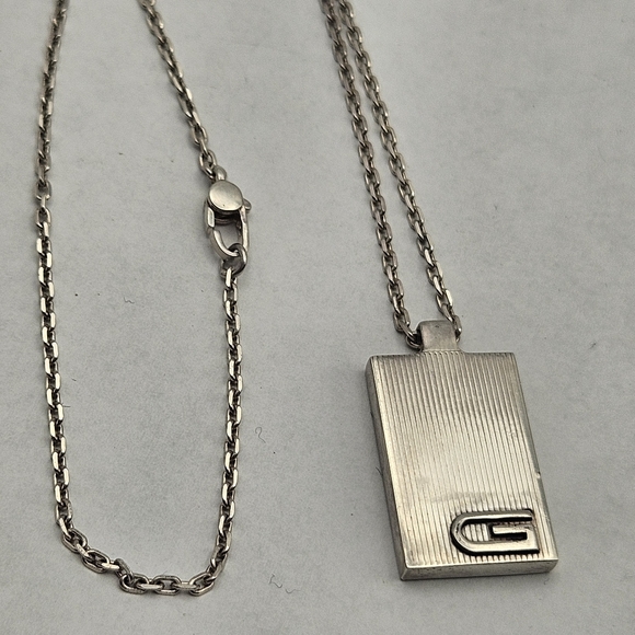 GUCCI Vintage Silver Necklace With Pendant Charm - Picture 1 of 6